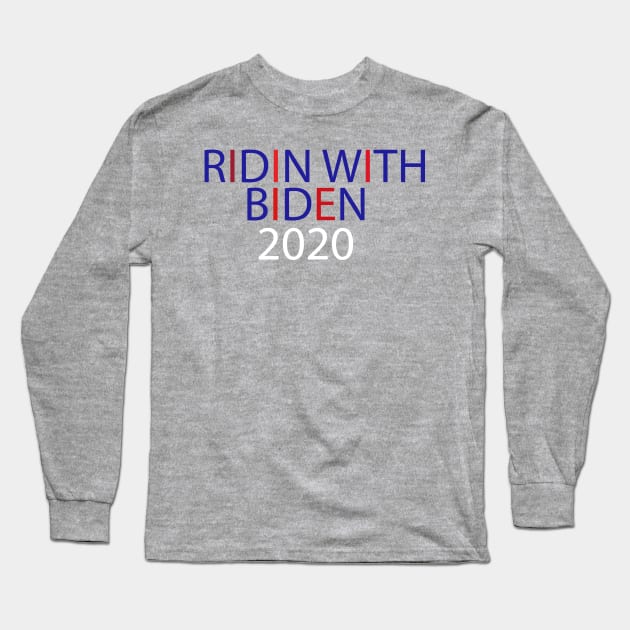 Ridin With Biden Long Sleeve T-Shirt by Psych0 Central